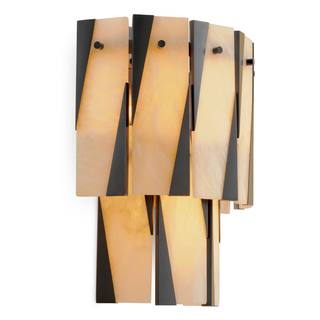 Wall Lamp Rivington bronze highlight finish alabaster