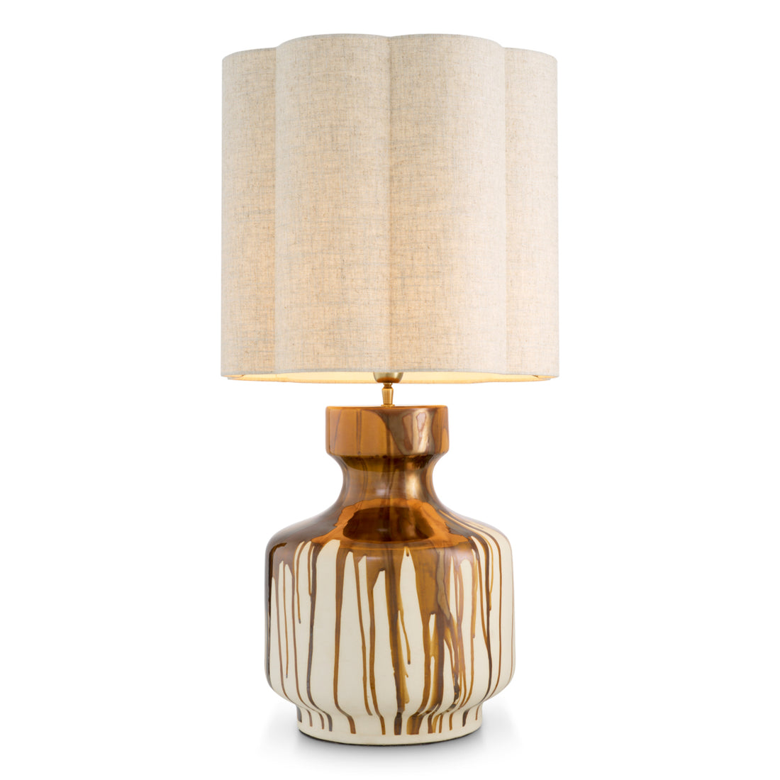 Table Lamp Lorena brown finish incl shade