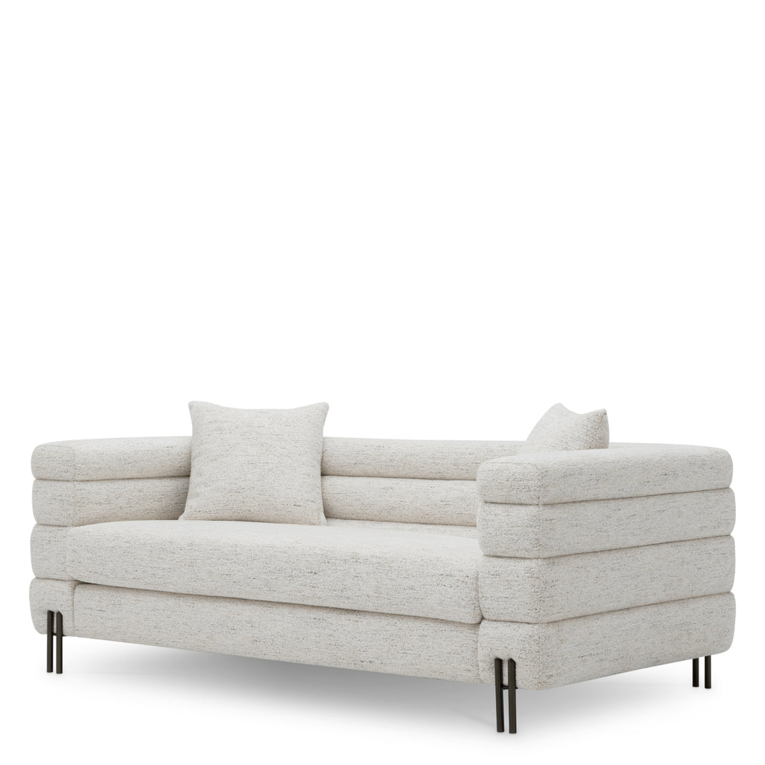 Sofa York S seashell off-white bronze finish