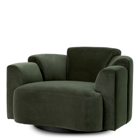 Swivel Chair Marbella torrin green velvet