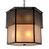 CDJ Chandelier Minerva bronze highlight finish frosted glass