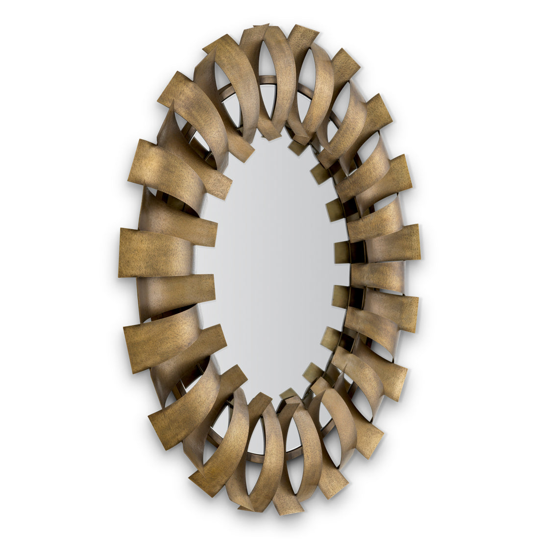 Mirror Aldrin vintage brass finish