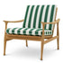 Outdoor Chair Manzo natural teak florent green incl cushions