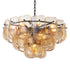 Chandelier Gustave champagne colored glass