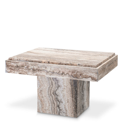 Side Table Sartoria silver travertine