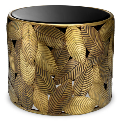 Side Table Botanico vintage brass finish