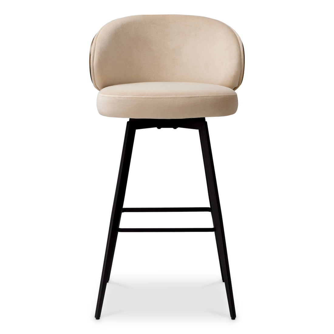 Bar Stool Camerota walnut veneer sabino beige