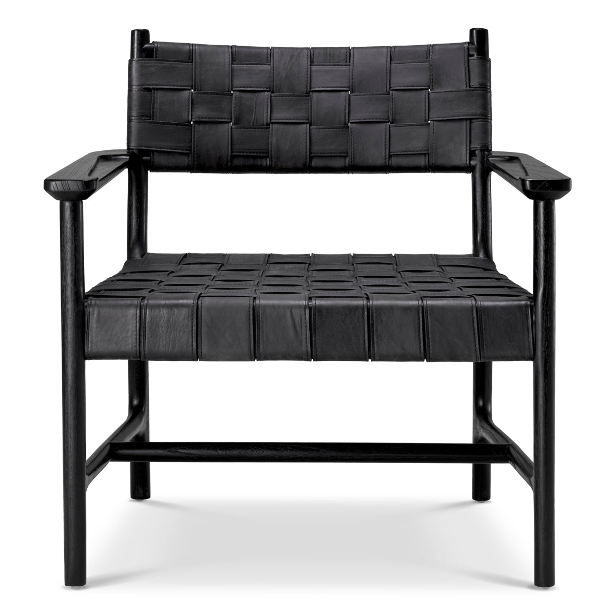 Chair Tiberio black leather classic black