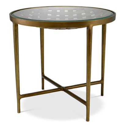 Side Table Sorrento antique brass finish