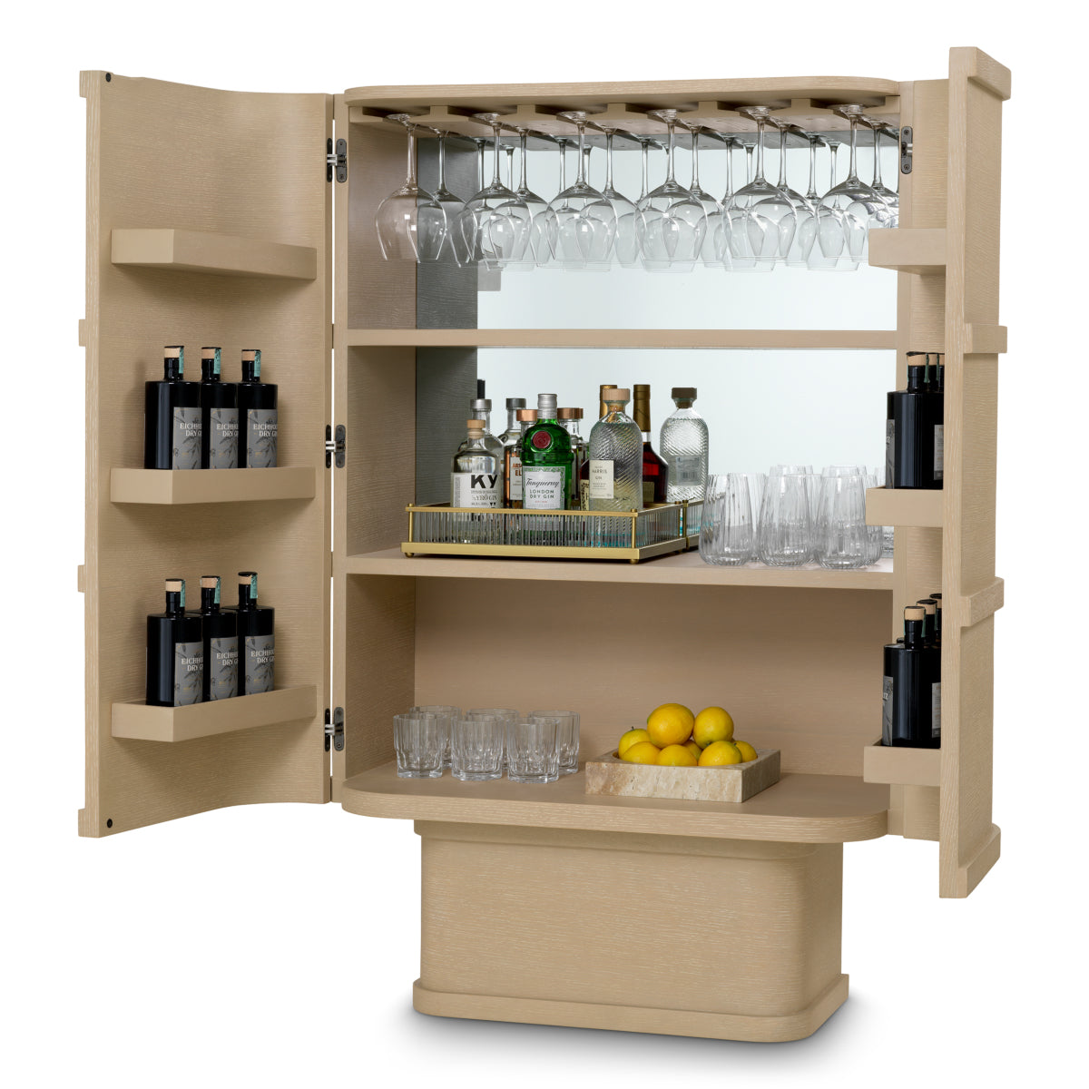 Bar Cabinet Cabana washed oak veneer