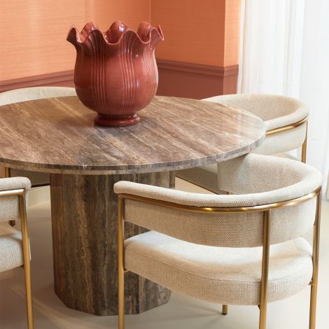 Vase Tulipa coral red ceramic