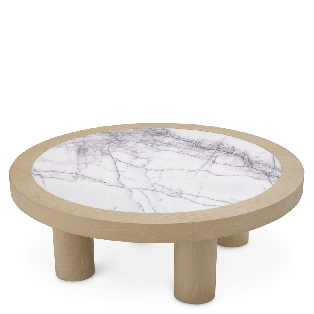 Coffee Table Presedio washed oak veneer biano lilac marble