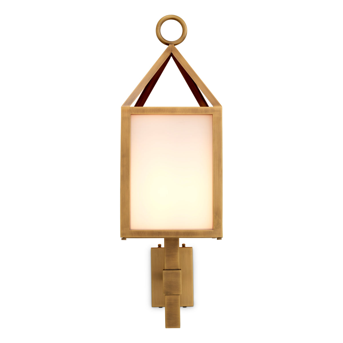 Outdoor Wall Lamp Riserva antique brass finish