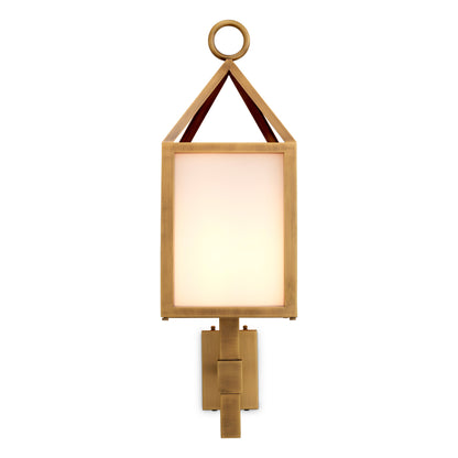 Outdoor Wall Lamp Riserva antique brass finish