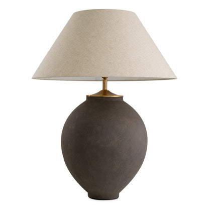 Table Lamp Moon Jar taupe finish incl shade