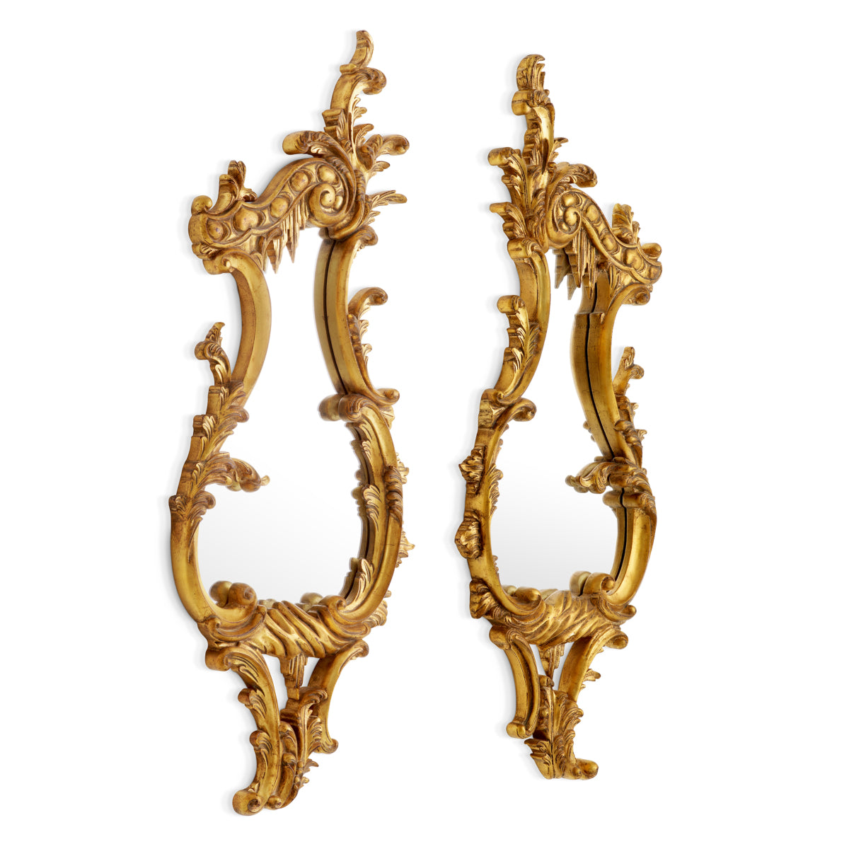 Mirror Gould set of 2 antique gold finish