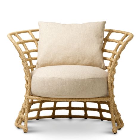 Outdoor Chair Paxton faux rattan carron sand