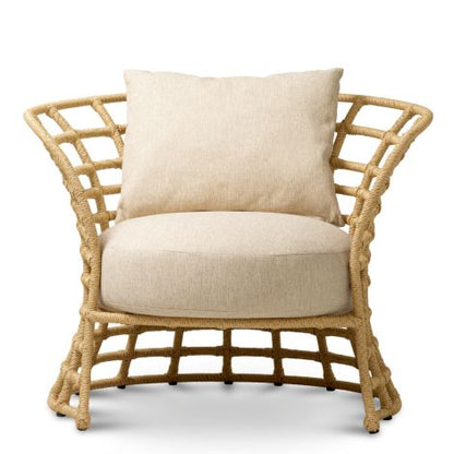 Outdoor Chair Paxton faux rattan carron sand