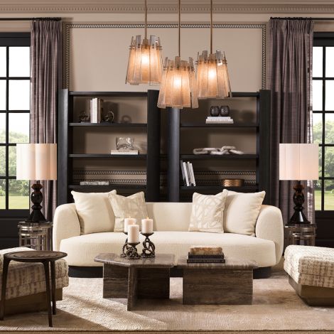 Coffee Table Ciro L silver travertine