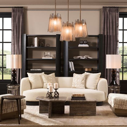 Coffee Table Ciro L silver travertine