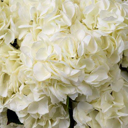 Bouquet Of Hydrangeas white tones real touch 48 pcs/2 varieties