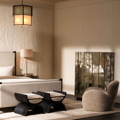 Bar Cabinet Nottingham antique mirror glass brushed brass finish