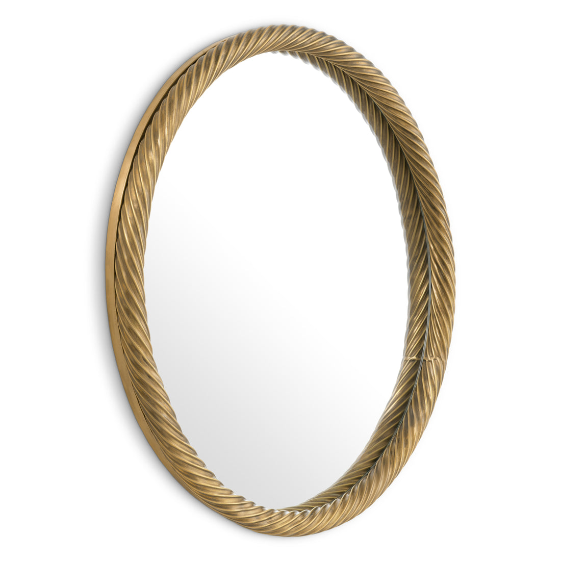 Mirror Salvi round vintage brass finish