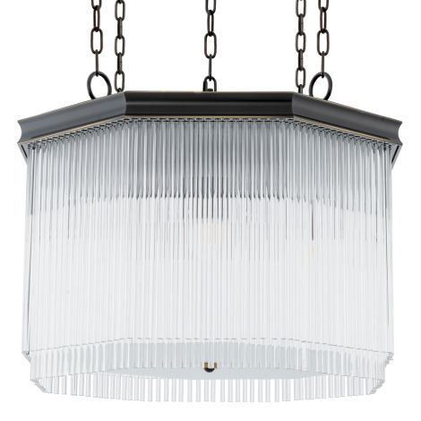 CDJ Chandelier Estela bronze highlight finish clear glass