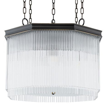 CDJ Chandelier Estela bronze highlight finish clear glass