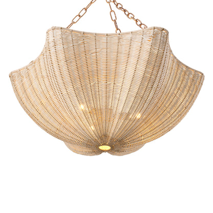 Chandelier Los Palmos natural rattan