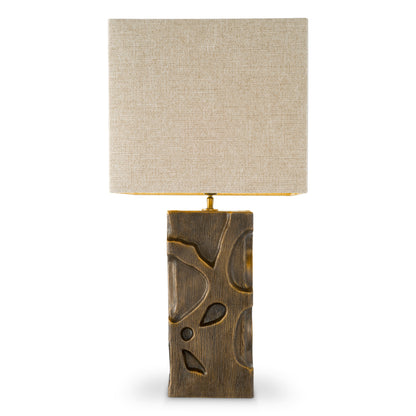 Table Lamp Enzo vintage brass finish incl shade