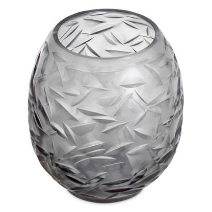 Vase Hadleigh grey color glass