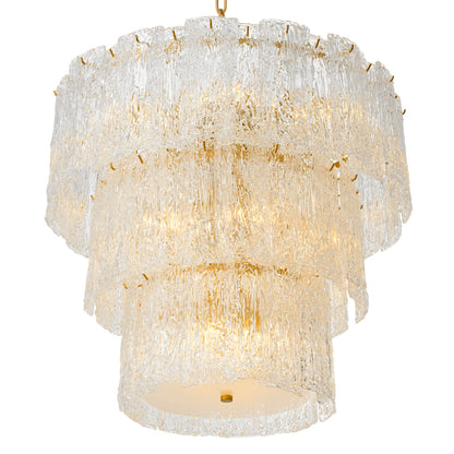 Chandelier Almeria antique brass finish