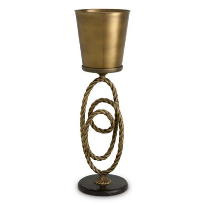 Wine Cooler Corwyn on stand antique brass finish