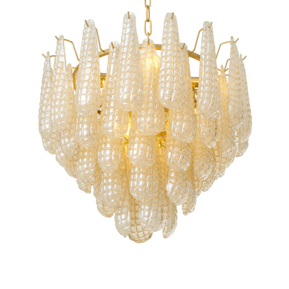 Chandelier Chaves S champagne colored glass