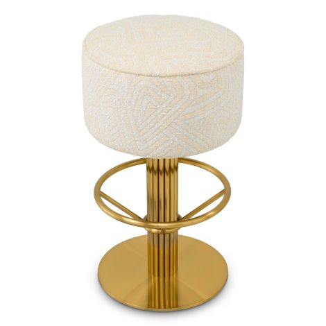 Bar Stool Carleton camari cream brushed brass finish
