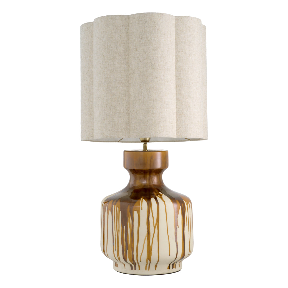 Table Lamp Lorena brown finish incl shade