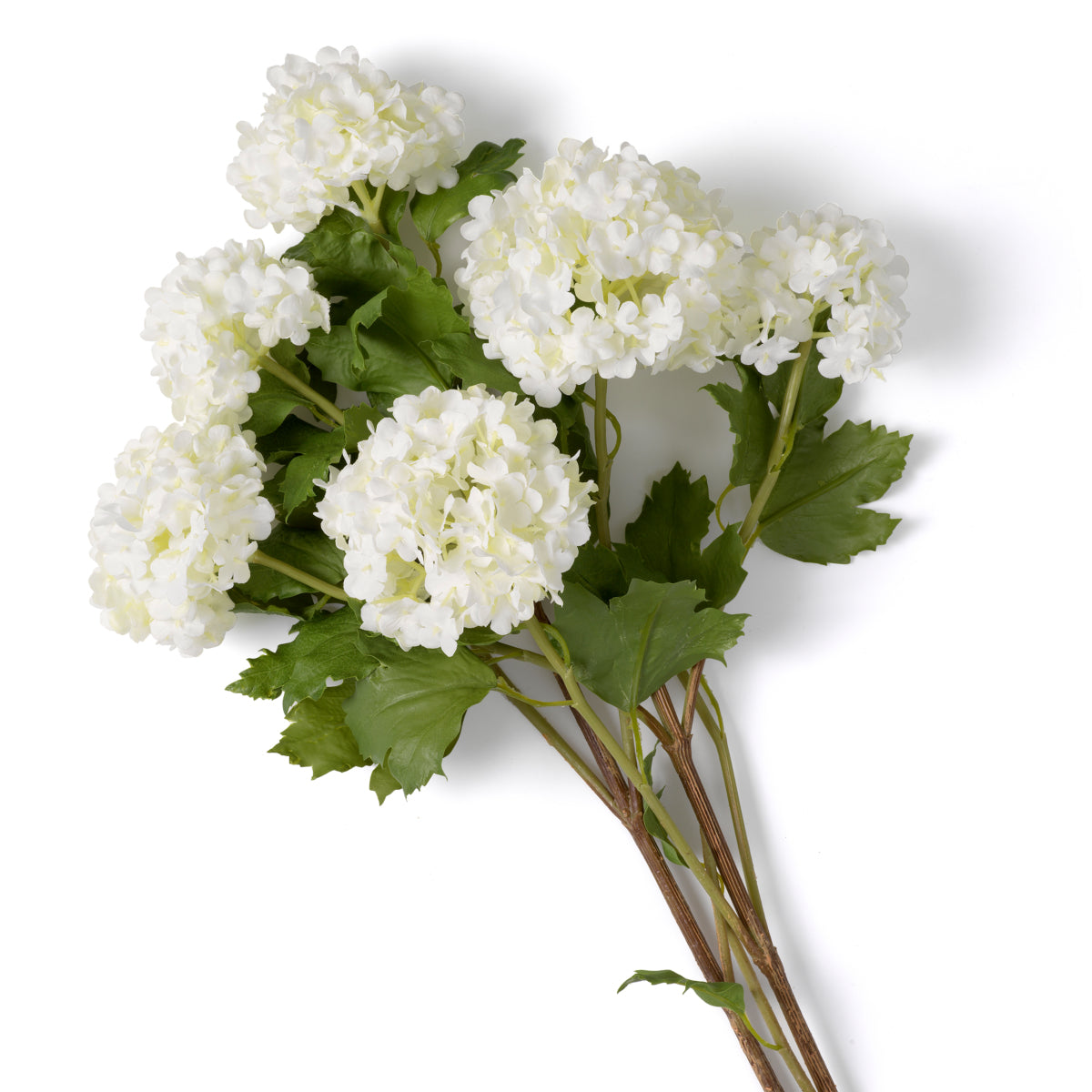 Bouquet Of Hydrangeas snowball white real touch 36 pcs