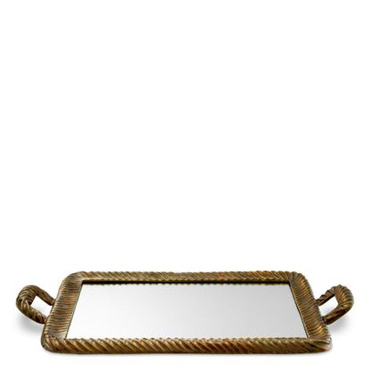 Tray Montmartre vintage brass finish