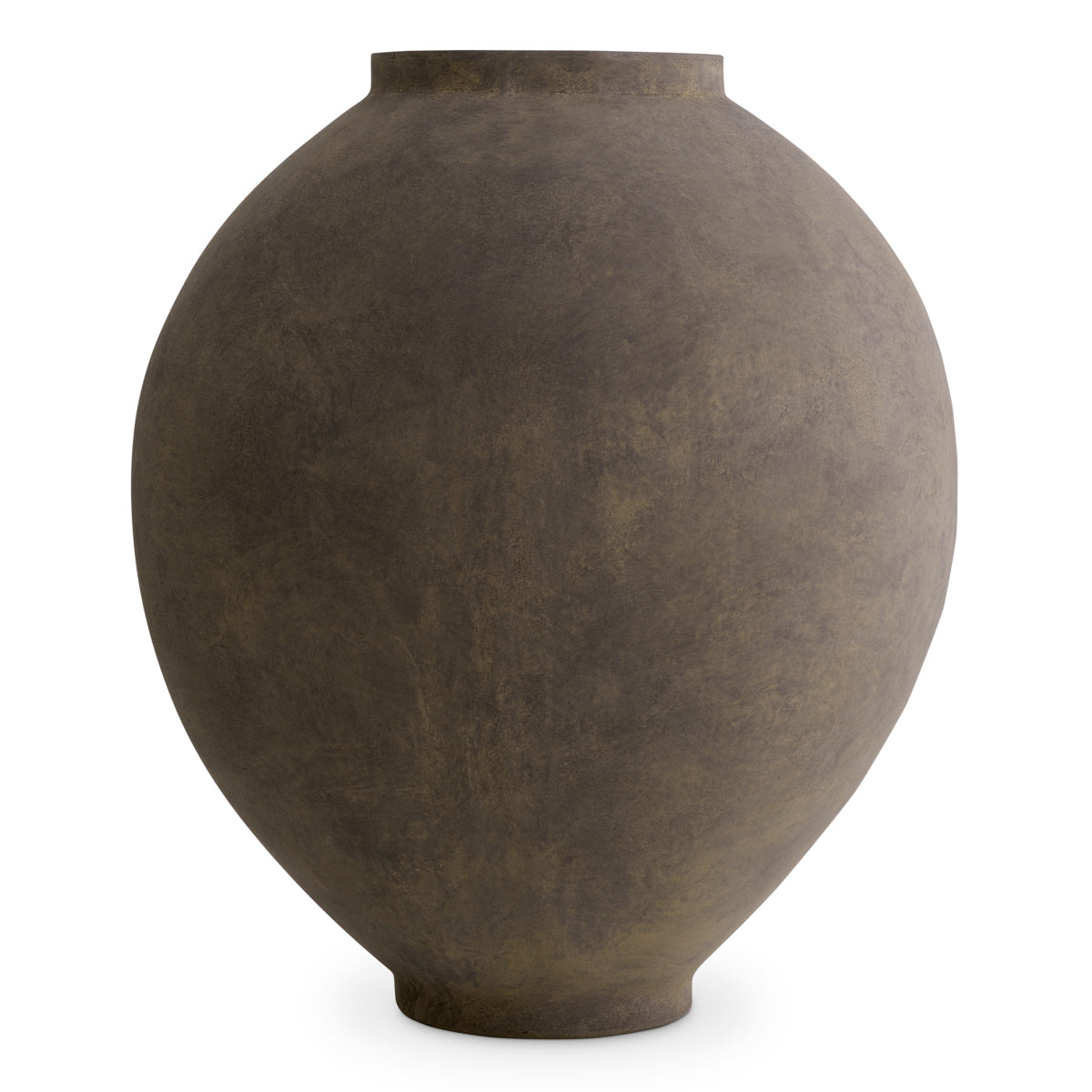 Vase Moon Jar taupe finish M