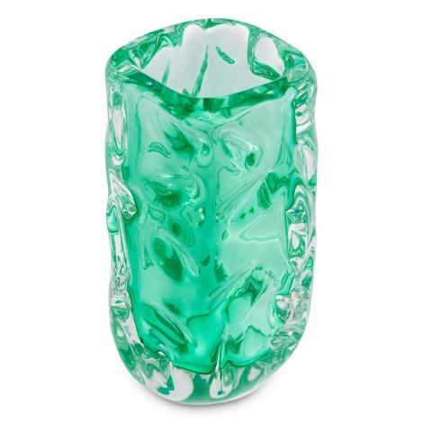Vase Avoir turquoise green glass