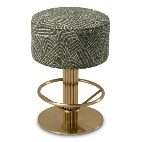 Counter Stool Carleton camari green brushed brass finish