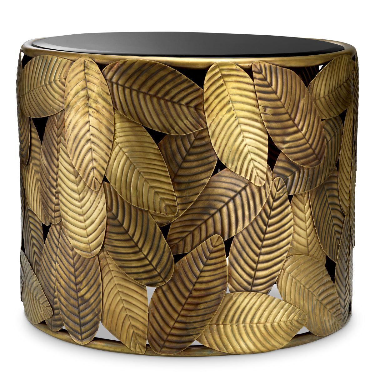 Side Table Botanico vintage brass finish