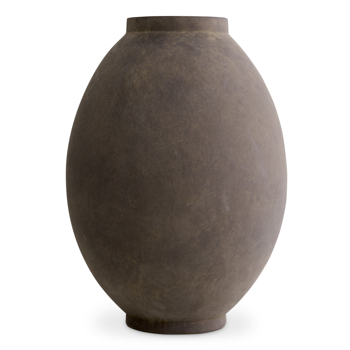 Vase Moon Jar taupe finish L