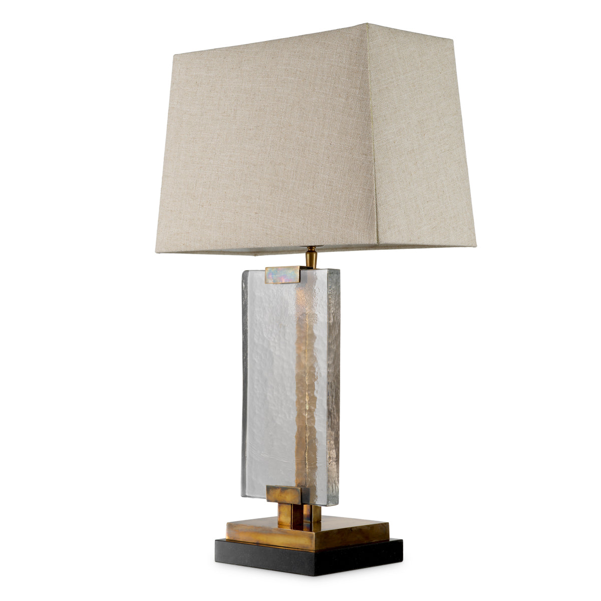 Table Lamp James vintage brass finish incl shade