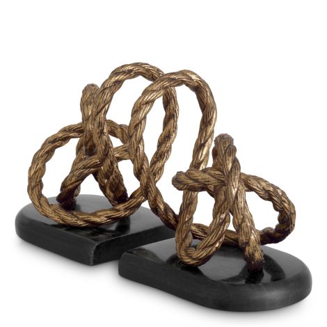 Bookend Corwyn antique brass finish set of 2