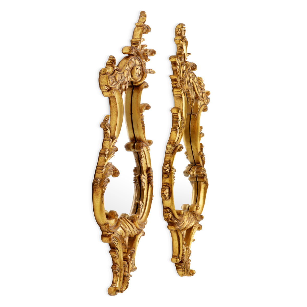 Mirror Gould set of 2 antique gold finish