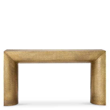 Console Table Drayton hammered vintage brass finish