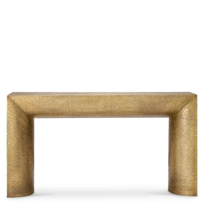 Console Table Drayton hammered vintage brass finish