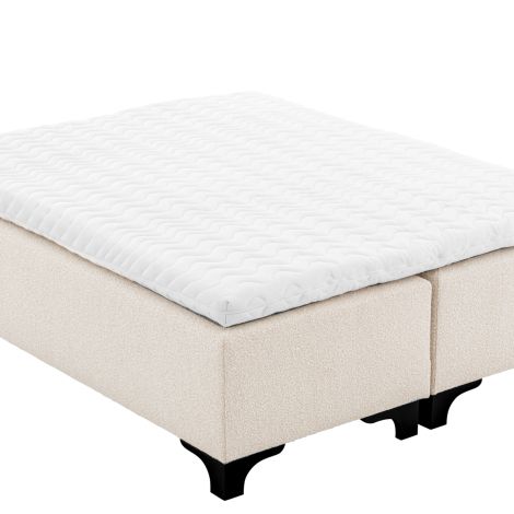 Bed Set Mavone bouclé cream 180 x 200 cm